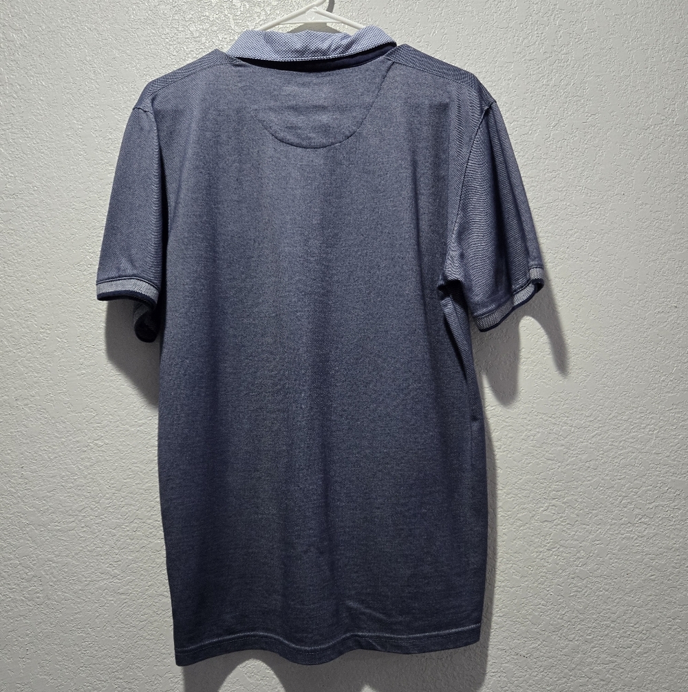 Denim & Flower Dark Blue Polo with Chest Pocket - Picture 3 of 4
